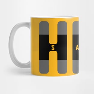 Hihi - Save Hihi Grey Black Typography Mug